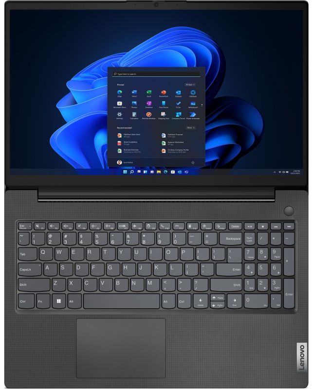 Ноутбук Lenovo V15 15.6" FHD IPS AG, AMD R5-7520U, 16GB, F256GB, UMA, DOS, чорний