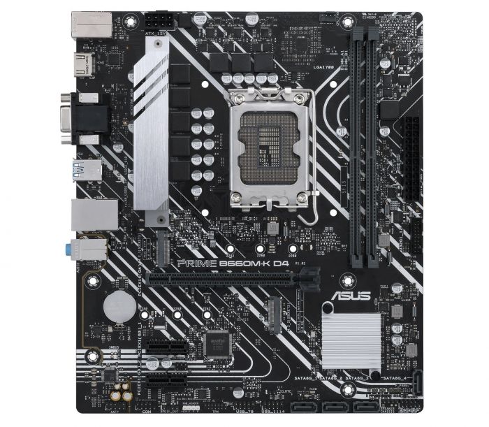 Материнcька плата ASUS PRIME B660M-K D4 s1700 B660 2xDDR4 M.2 HDMI D-Sub mATX