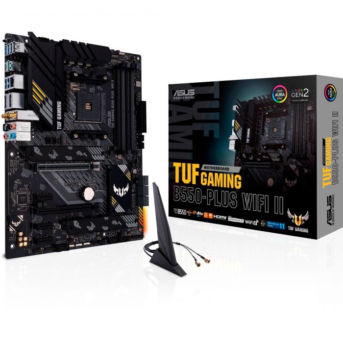 Материнcька плата ASUS TUF GAMING B550-PLUS WIFI II sAM4 B550 4xDDR4 M.2 HDMI DP Wi-Fi BT ATX