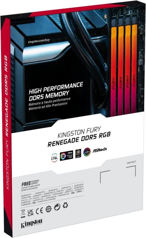 Пам'ять ПК Kingston DDR5 32GB KIT (16GBx2) 6000 FURY Renegade RGB