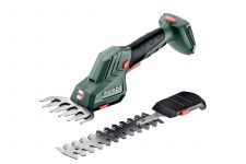 Ножиці для трави акумуляторні Metabo SGS 18 LTX Q, 18В 2.0Аг, лезо 11.5 см, + насадка для кустів 20см, 1.2кг
