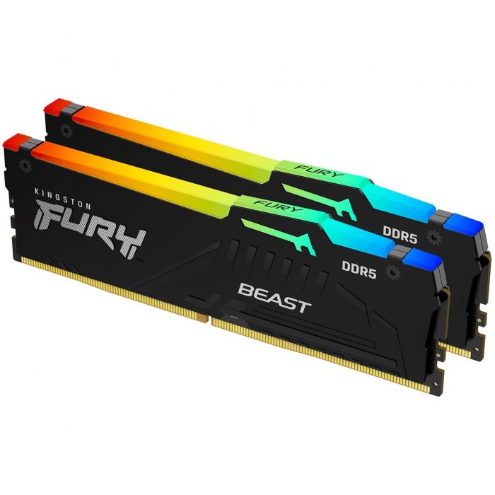 Пам'ять ПК Kingston DDR5 32GB KIT (16GBx2) 6000 FURY Beast RGB