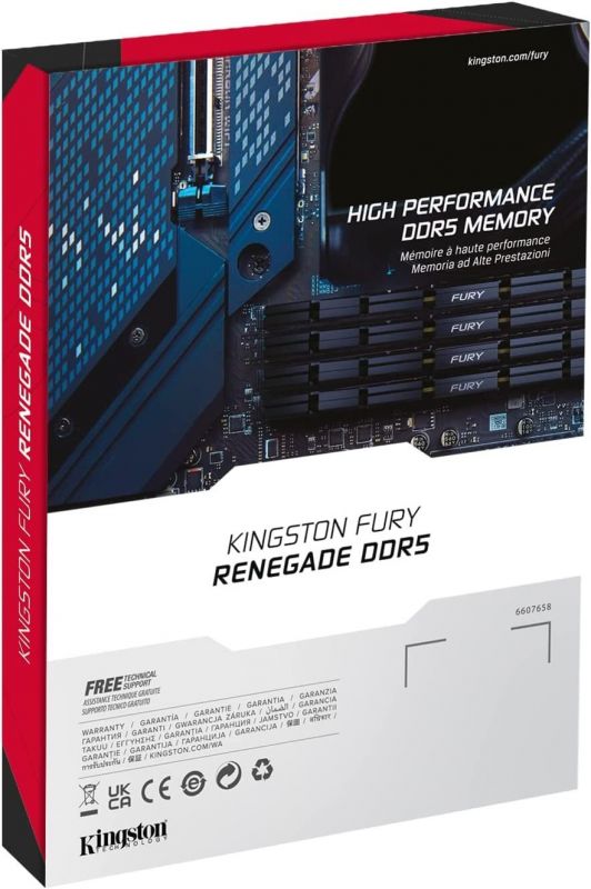 Пам'ять ПК Kingston DDR5 16GB 6400 FURY Renegade Silver