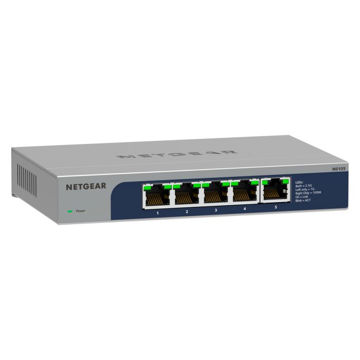 Комутатор NETGEAR MS105, 5x2,5GE, некерований