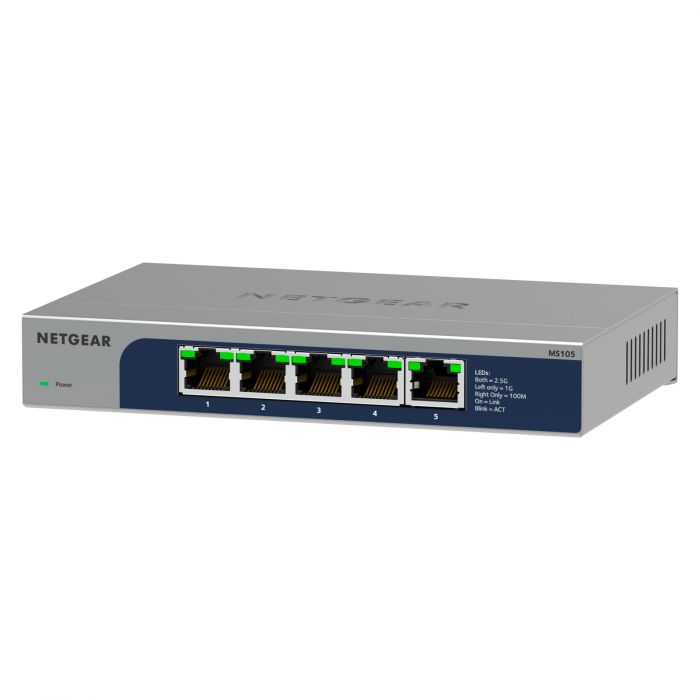 Комутатор NETGEAR MS105, 5x2,5GE, некерований