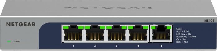 Комутатор NETGEAR MS105, 5x2,5GE, некерований