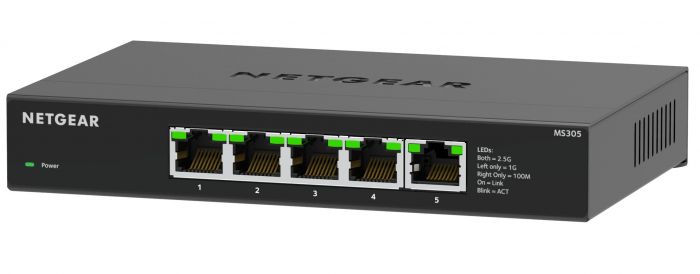 Комутатор NETGEAR MS305, 5x2,5GE, некерований