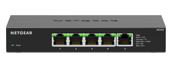 Комутатор NETGEAR MS305, 5x2,5GE, некерований