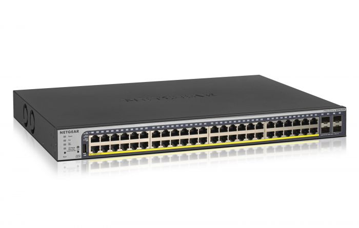 Комутатор NETGEAR GS752TPP 48x1GE PoE+(760Вт), 4xSFP, керований L2