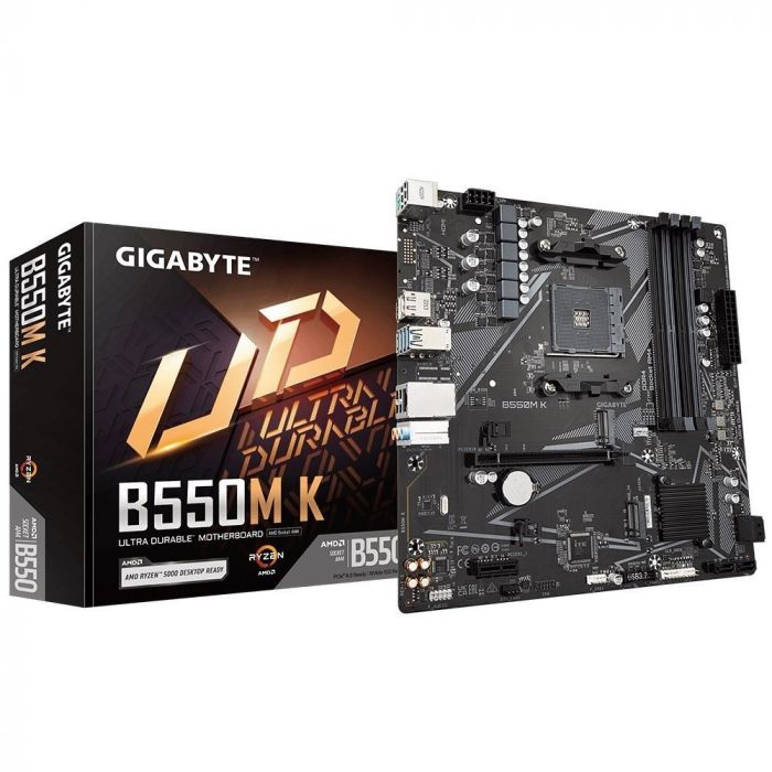 Материнська плата GIGABYTE B550M_K sAM4 B550 4xDDR4 M.2 HDMI DP mATX