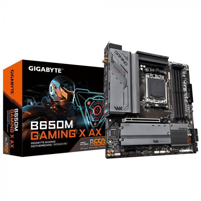 Материнська плата GIGABYTE B650M GAMING X AX sAM5 B650M 4xDDR5 M.2 HDMI DP mATX