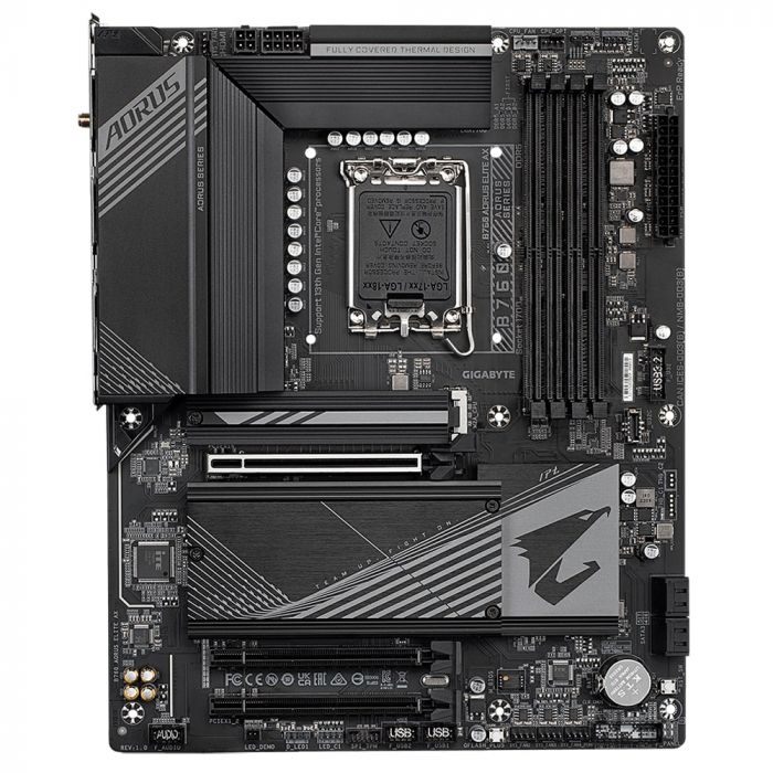 Материнська плата GIGABYTE B760 AORUS ELITE AX s1700 B760 4xDDR5 M.2 HDMI DP ATX