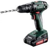 Шурпокрут-дриль Metabo SB 18, акумуляторний, Li-Power, 2*18В, 2Аг, 0-450/0-1600об/хв, патрон 1-10мм, 24/48Нм, metaBOX 145, 1.3кг Шурпокрут-дриль Metabo SB 18, акумуляторний, Li-Power, 2*18В, 2Аг, 0-450/0-1600об/хв, патрон 1-10мм, 24/48Нм, metaBOX 145, 1.3кг