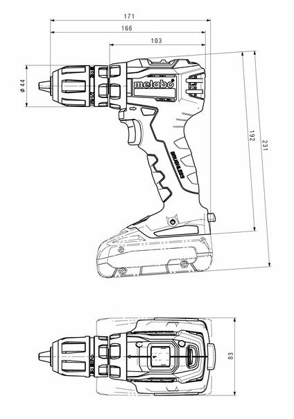 Шурпокрут-дриль Metabo BS 18 L BL Q, акумуляторний, 18В, 0-550/0-1850об/хв, патрон 1.5-13мм, 25/60Нм, безщітковий, 0.92кг, без АКБ та ЗП