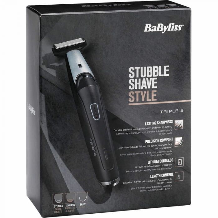 Тример для бороди та вусів Babyliss Stubble Shave Style Triple S T880E