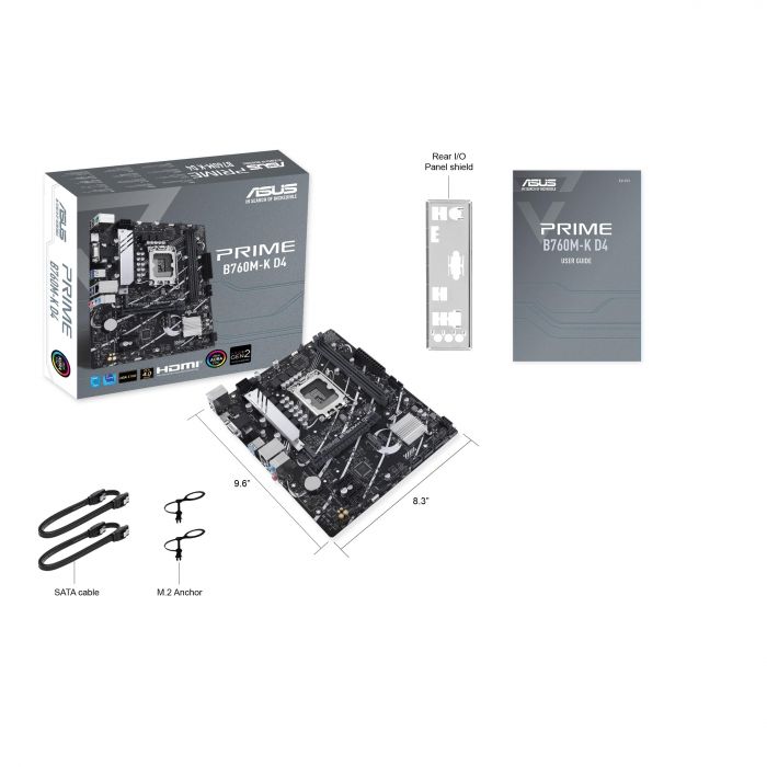 Материнcька плата ASUS PRIME B760M-K D4 s1700 B760 2xDDR4 M.2 HDMI D-Sub mATX