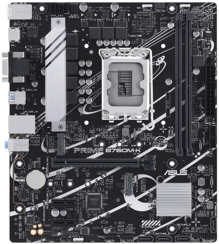 Материнcька плата ASUS PRIME B760M-K s1700 B760 2xDDR5 M.2 HDMI D-Sub mATX