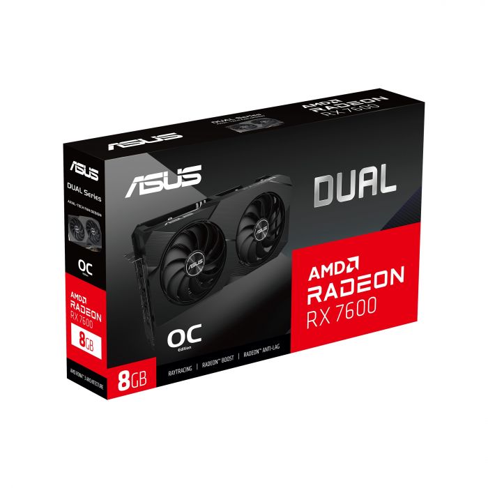 Відеокарта ASUS Radeon RX 7600 8GB GDDR6 DUAL OC DUAL-RX7600-O8G