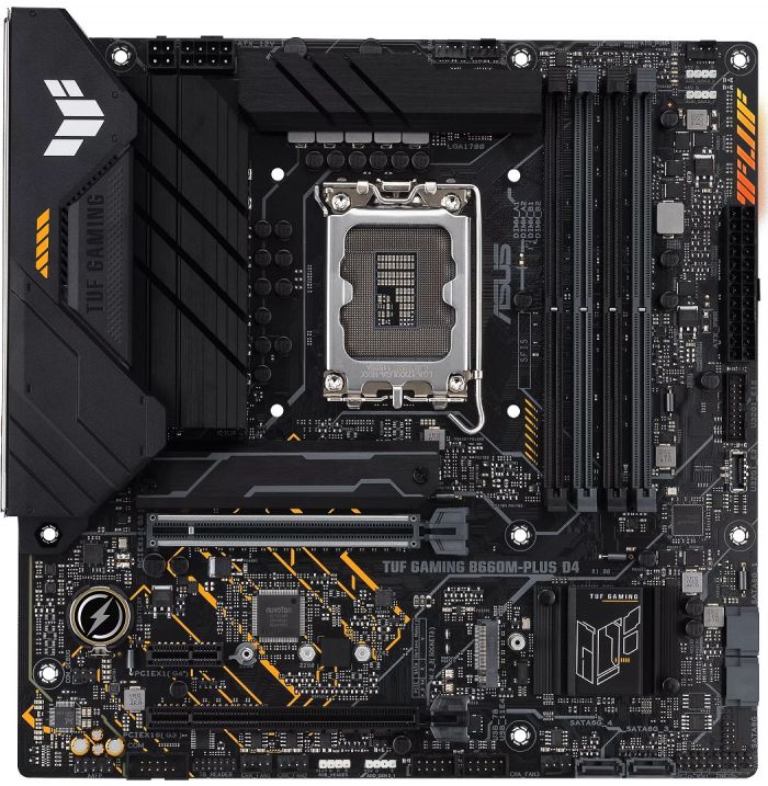 Материнcька плата ASUS TUF GAMING B660M-PLUS D4 s1700 B660 4xDDR4 M.2 HDMI DP mATX