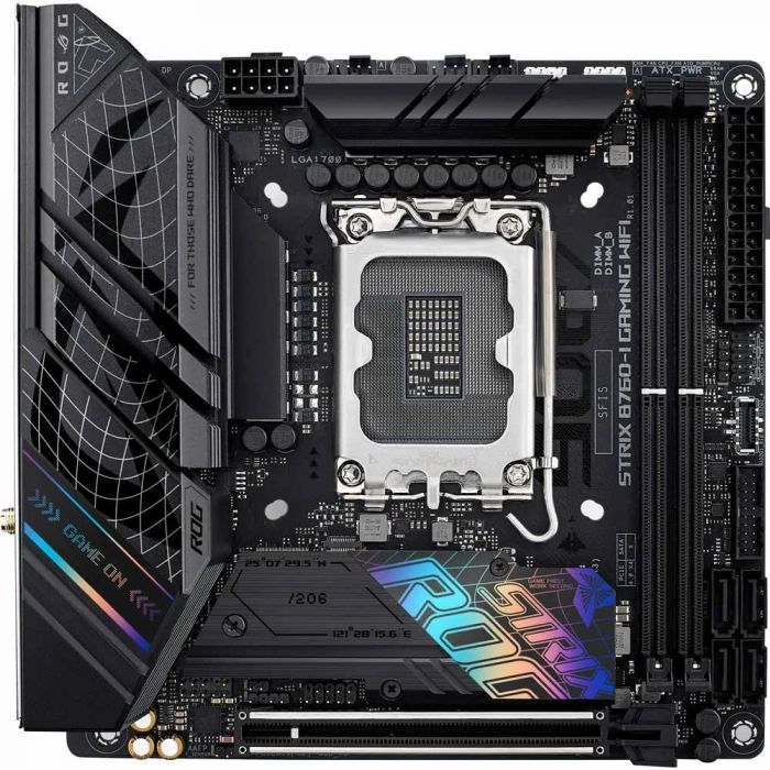 Материнcька плата ASUS ROG STRIX B760-I GAMING WIFI s1700 B760 2xDDR5 M.2 HDMI DP Wi-Fi BT mITX