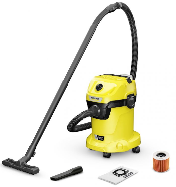 Пилосос Karcher WD 3-18 господарьский, акумуляторний, 17л, 18В, без АКБ и ЗП