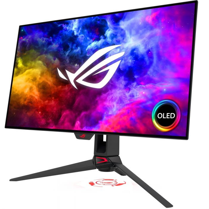 Монітор Asus 26.5" ROG Swift PG27AQDM 2xHDMI, DP, 2xUSB, OLED, 2560x1440, 240Hz, 0.03ms, DCI-P3 99%, G-SYNC, Pivot, HDR10