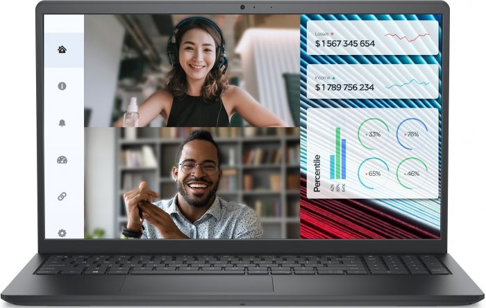 Ноутбук Dell Vostro 3520 15.6" FHD AG, Intel i3-1115G4, 8GB, F256GB, UMA, Win11P, чорний