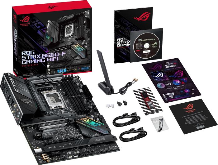 Материнcька плата ASUS ROG STRIX B660-F GAMING WIFI s1700 B660 4xDDR5 M.2 HDMI DP Wi-Fi BT ATX