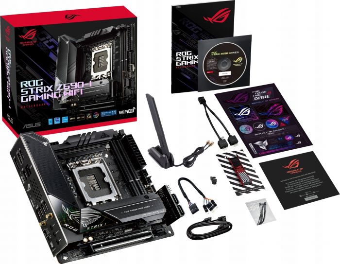 Материнcька плата ASUS ROG STRIX Z690-I GAMING WIFI s1700 Z690 2xDDR5 M.2 HDMI Wi-Fi BT mITX