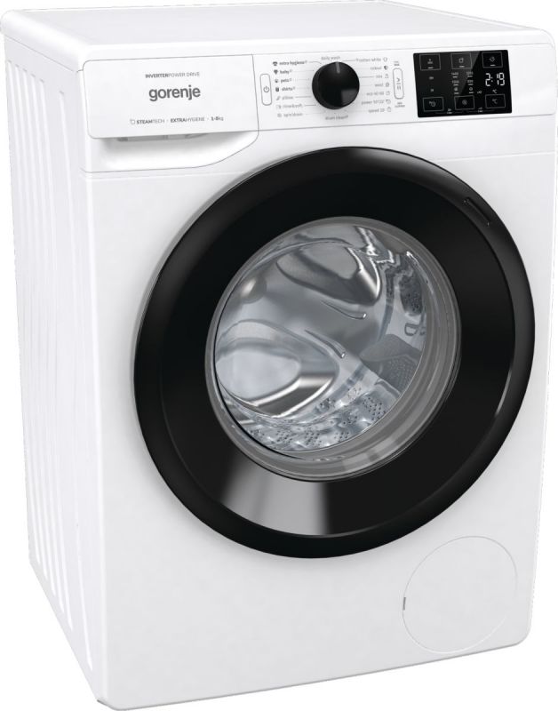 Пральна машина Gorenje фронтальна, 8кг, 1400, A+++, 55см, дисплей, пара, інвертор, білий