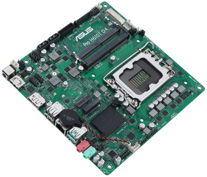 Материнcька плата ASUS PRO H610T D4-CSM s1700 H610 2xDDR4 M.2 HDMI DP LVDS Thin mITX