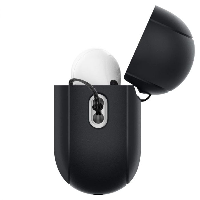 Чохол Spigen для Apple AirPods Pro 2 Silicone Fit, Black+Black Strap