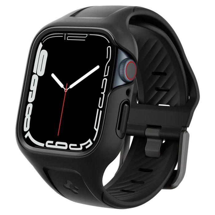 Чохол та ремінець 2в1 Spigen для Apple Watch 45mm Liquid Air Pro, Black