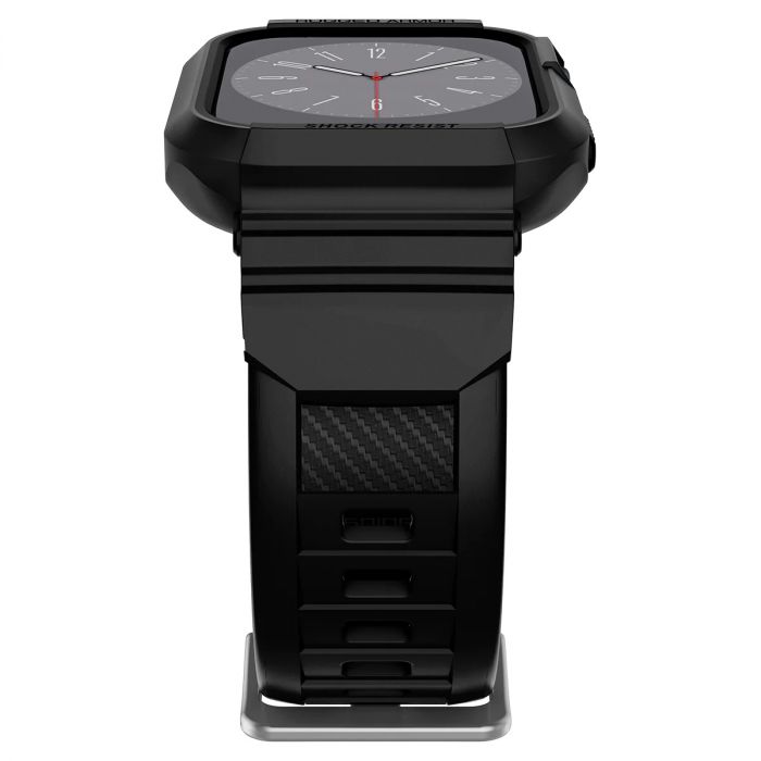 Чохол та ремінець 2в1 Spigen для Apple Watch 45mm/44mm Rugged Armor Pro, Black