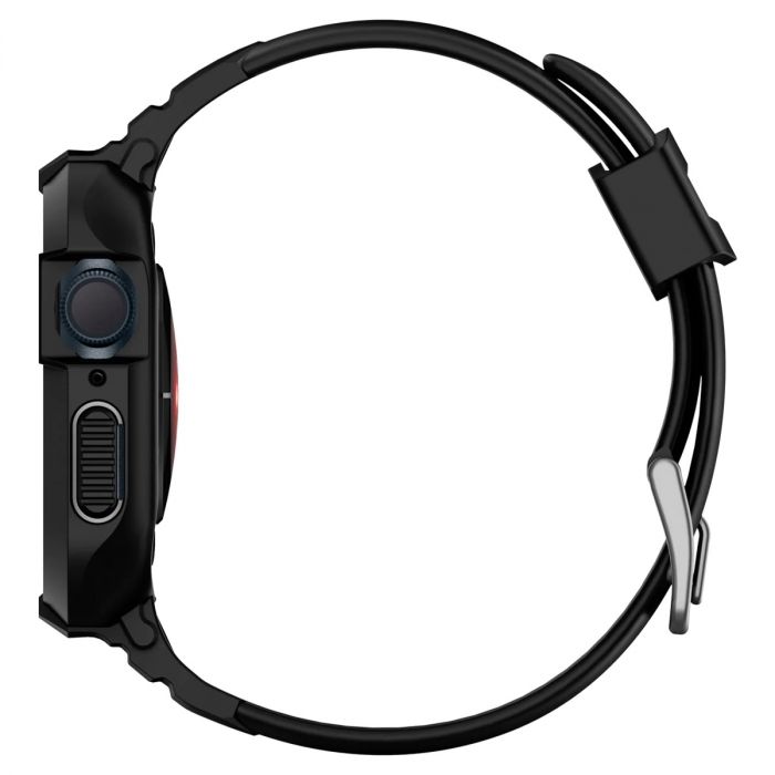 Чохол та ремінець 2в1 Spigen для Apple Watch 45mm/44mm Rugged Armor Pro, Black