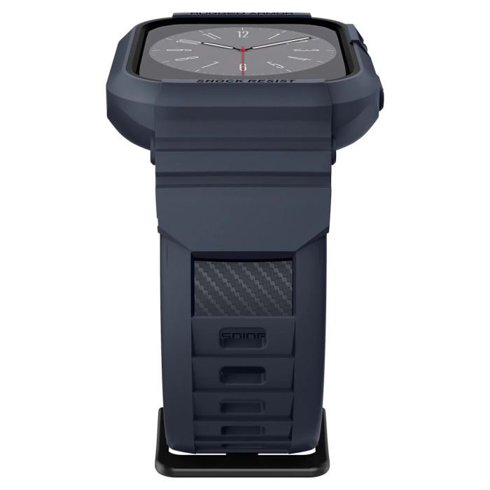 Чохол та ремінець 2в1 Spigen для Apple Watch 45mm/44mm Rugged Armor Pro, Charcoal Gray