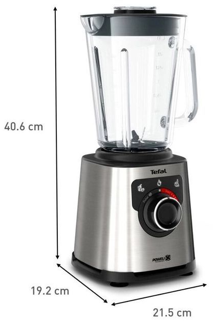 Блендер Tefal стаціонарний Perfect mix+, 1200Вт, чаша-1750мл, скло, сталь-чорний