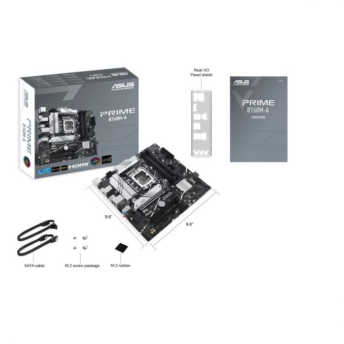 Материнcька плата ASUS PRIME B760M-A-CSM s1700 B760 4xDDR5 M.2 HDMI DP mATX CSM