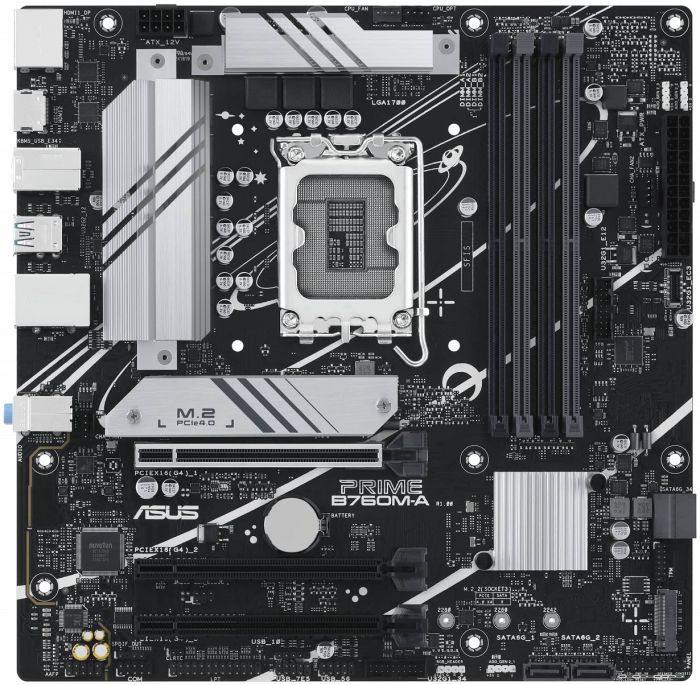 Материнcька плата ASUS PRIME B760M-A-CSM s1700 B760 4xDDR5 M.2 HDMI DP mATX CSM