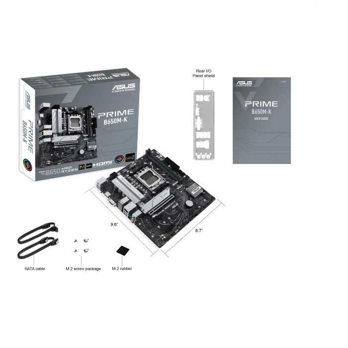 Материнcька плата ASUS PRIME B650M-K sAM5 B650 2xDDR5 M.2 HDMI D-Sub mATX