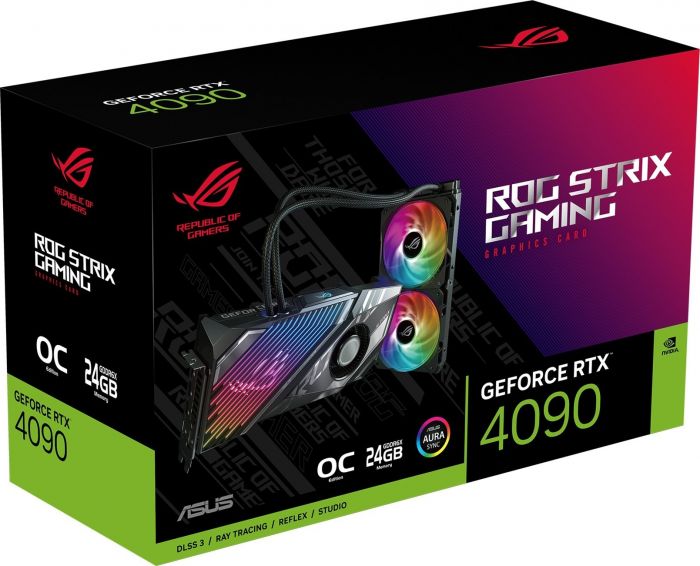 Відеокарта ASUS GeForce RTX 4090 24GB GDDR6X STRIX OC GAMING LC ROG-STRIX-LC-RTX4090-O24G-GAMING