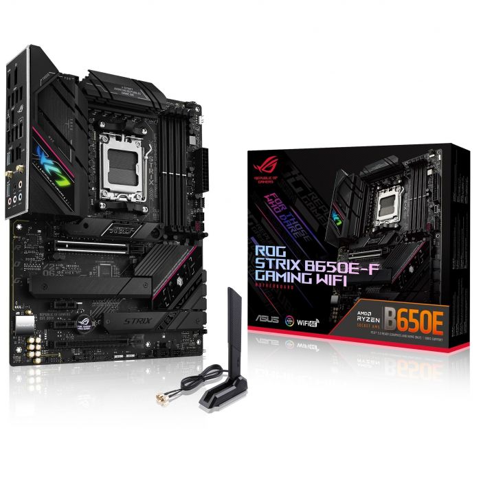 Материнcька плата ASUS ROG STRIX B650E-F GAMING WIFI sAM5 B650 4xDDR5 M.2 HDMI DP WiFi BT ATX