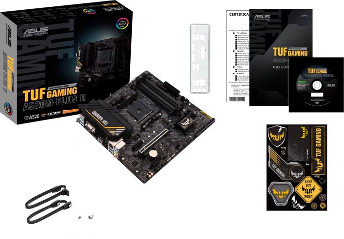 Материнcька плата ASUS TUF GAMING A520M-PLUS II sAM4 A520 4xDDR4 HDMI DVI D-Sub mATX