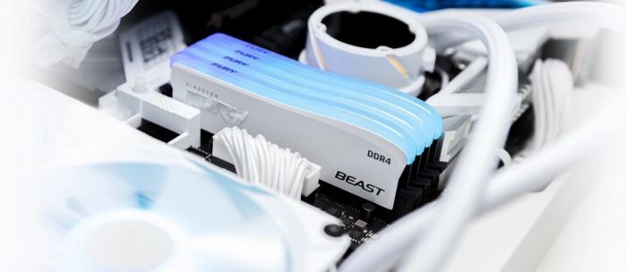 Пам'ять ПК Kingston DDR4 16GB 3600 FURY Beast White RGB SE