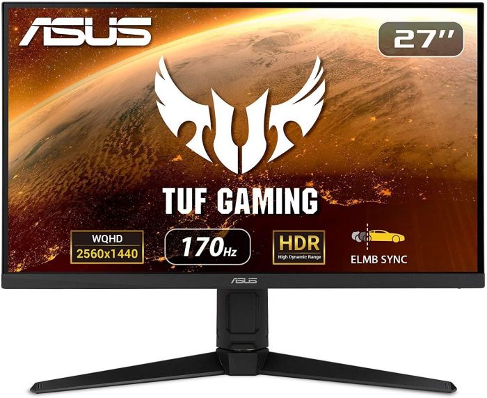 Монітор Asus 27" TUF Gaming VG27AQL1A HDMI, DP, USB, IPS, 2560x1440, 170Hz, 1ms, sRGB 130%, G-SYNC, Pivot, HDR400