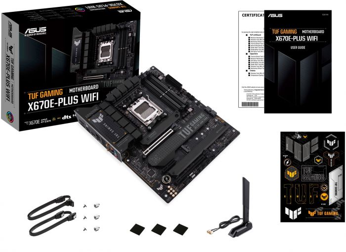 Материнcька плата ASUS TUF GAMING X670E-PLUS WIFI sAM5 X670 4xDDR5 M.2 HDMI DP WiFi BT ATX