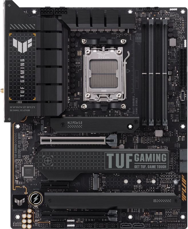 Материнcька плата ASUS TUF GAMING X670E-PLUS WIFI sAM5 X670 4xDDR5 M.2 HDMI DP WiFi BT ATX