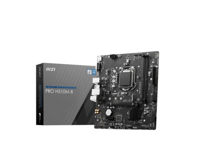 Материнcька плата MSI PRO H510M-B s1200 H470 2xDDR4 HDMI DSub M.2 mATX
