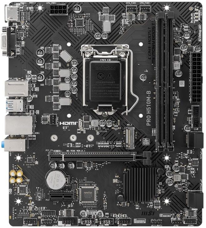 Материнcька плата MSI PRO H510M-B s1200 H470 2xDDR4 HDMI DSub M.2 mATX