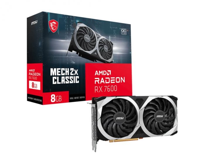 Відеокарта MSI Radeon RX 7600 8GB GDDR6 MECH 2X CLASSIC OC